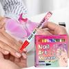 Nail Art Markers Set for painting nails, Quick-Dry DIY Nail Doodle Pens, Gel Nail Drawing Liner Pen Tool for Art Design Home Salon (24pcs)