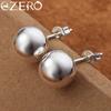 925 Sterling Silber klassisch 8mm 10MM Perlen Stecker Ohrringe für Damen Mode Weihnachtsgeschenke Street All-Match Party Schmuck