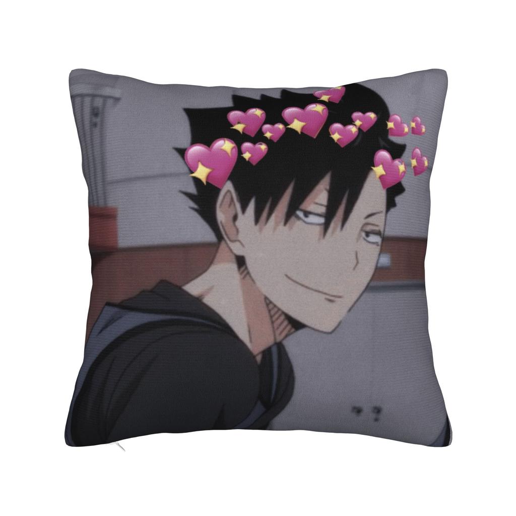 Haikyuu Square Pillow Case Polyester Cushions for Sofa Hinata Shoyo Vintage Cushion Covers