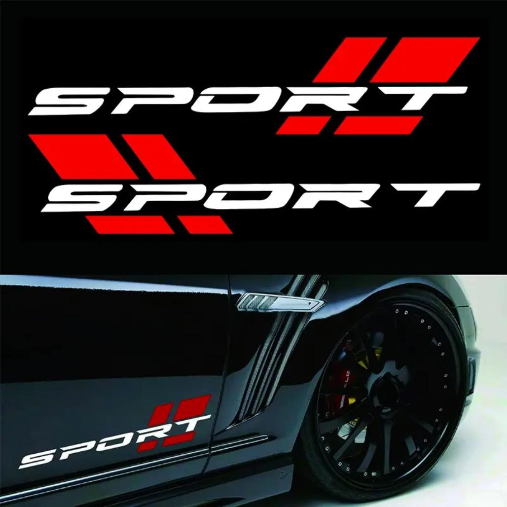 1Pair Sport Racing Car Sticker Waterproof Vinyl Decal for Auto Side Skirt Side Body Door Exterior Styling Accessories Universal