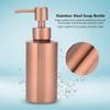 Soap Dispenser - 250ml Stainless Steel Kitchen Bathroom Countertop Hand Pump Soap Dispenser Lotion Bottle (Rose Gold)