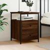 Vidaxl Bedside Table, Brown Oak, 44X45X60 Cm, Wood-Based Material