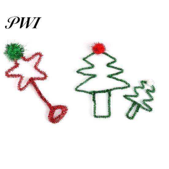 Crafting Gadgets Chenille Stems 100Pcs Glitter Flexible Bendable Plush Tinsel DIY Crafts Kids Educational Craft Supplies Toys Handmade Decorations