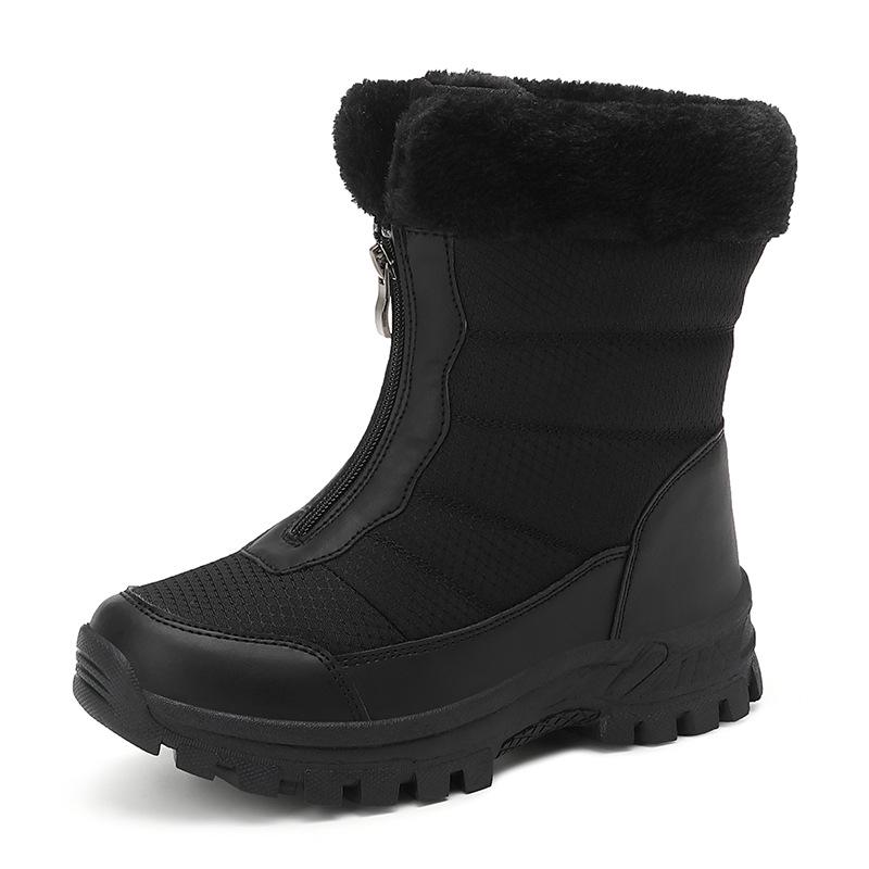 Women s Thick-Soled Winter Wool Boots: Two-Way Wear, Velvet Lining, Easy On/Off, Wear-Resistant, Warm. 40