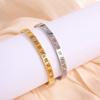Titanium Steel , Roman Digital Diamond-encrusted , Girls' Advanced Sense, Popular Titanium Steel  Does Not Fade
