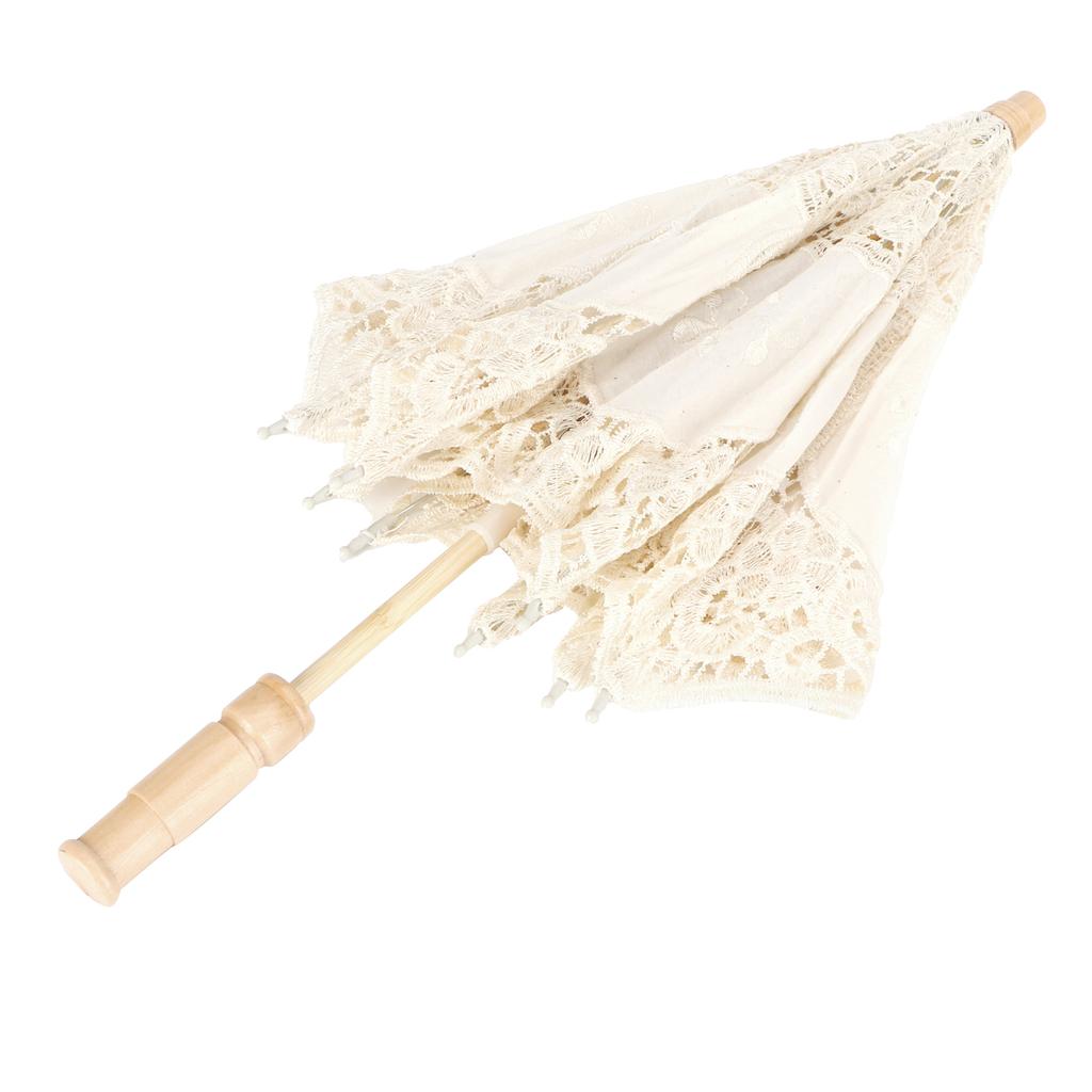 Lace Umbrella Parasol Vintage Wedding Bridal Umbrella for Photo Costume Party Supplies