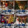 Tapiserie cu Model Desene Animate Moș Crăciun Decor de Perete pentru Casă, Dormitor, Living, Tapiserie cu Tematică de Crăciun