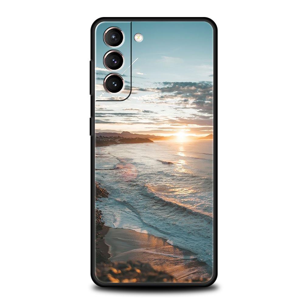 

Морской синий Небо пляж Чехол для телефона для Samsung Galaxy S23 Ultra S22 S21 S20 FE 5G S10 S10E S9 S8 Plus Note 20 Силиконовый чехол Бампер Samsung S23