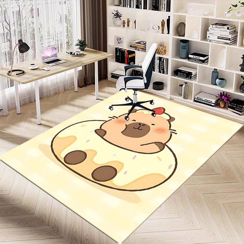 1PC Bear Donut Extra Large Non-Slip Floor carpet, Office, family, bedroom, Studio - Large Area Rug Indoor Rugs, Vibrant Colors-A282