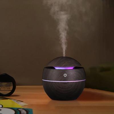 Pulverizador ultrassônico USB de névoa fria, fragrância de óleo essencial, mini umidificador de ar com grão de madeira, difusor elétrico de aroma de ar, purificador