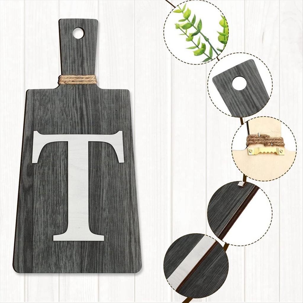 BHBL Cutting Board Eat Sign Set Hanging Art Kitchen Eat Sign Fork and Spoon Wall and Kitchen Decor,B