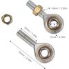 Aramox Tie Rod Ball Joint, 2Pcs Rod End Joint Bearing Left Right M10 Replacement for Modified ATV Four Wheel Quad Kart