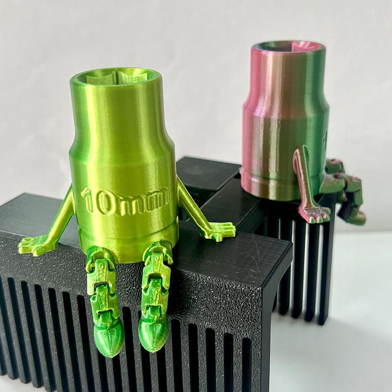 3D Printed 10Mm Socket With Articulated Legs Display Fidget Toy Ideal For Mechanics And Diy Enthusiasts Novelty Gift Desk Decor