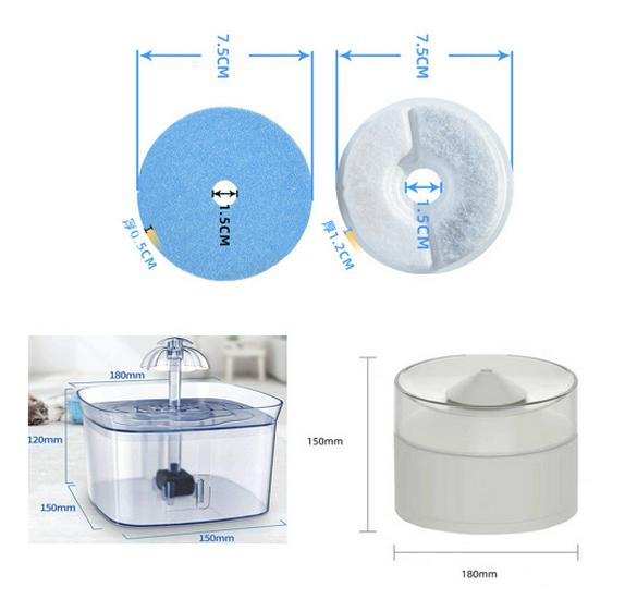 Round Arc Cotton Pet Water Fountain Filter Cartridge