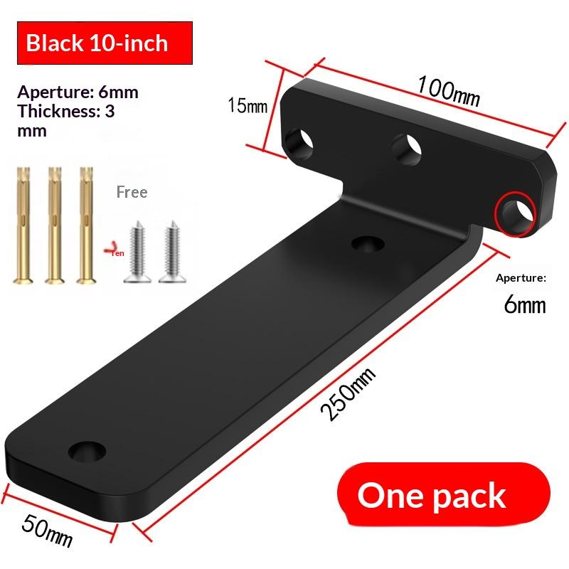 1 Set 6mm L-shape Partition Support Brackets Wall Mount Fixed Rack With Screw Heavy Duty Shelf Brackets Industrial Metal Bracket