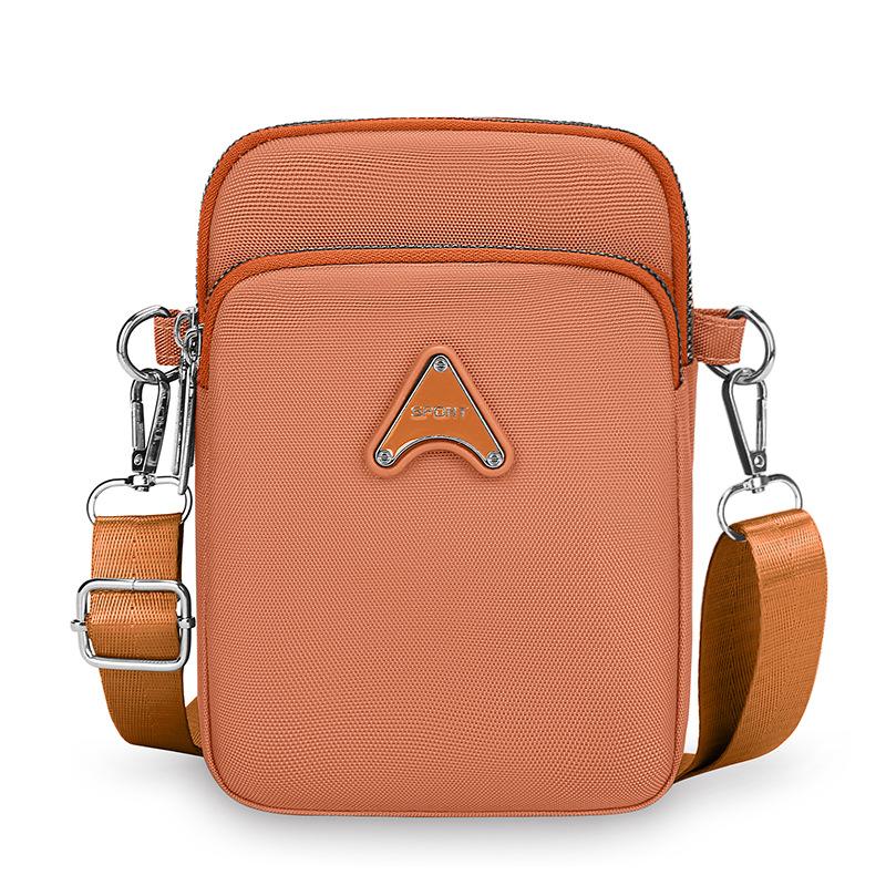 Line vertical three-layer shoulder bag women's solid color casual versatile mini messenger bag temperament solid color lipstick change bag