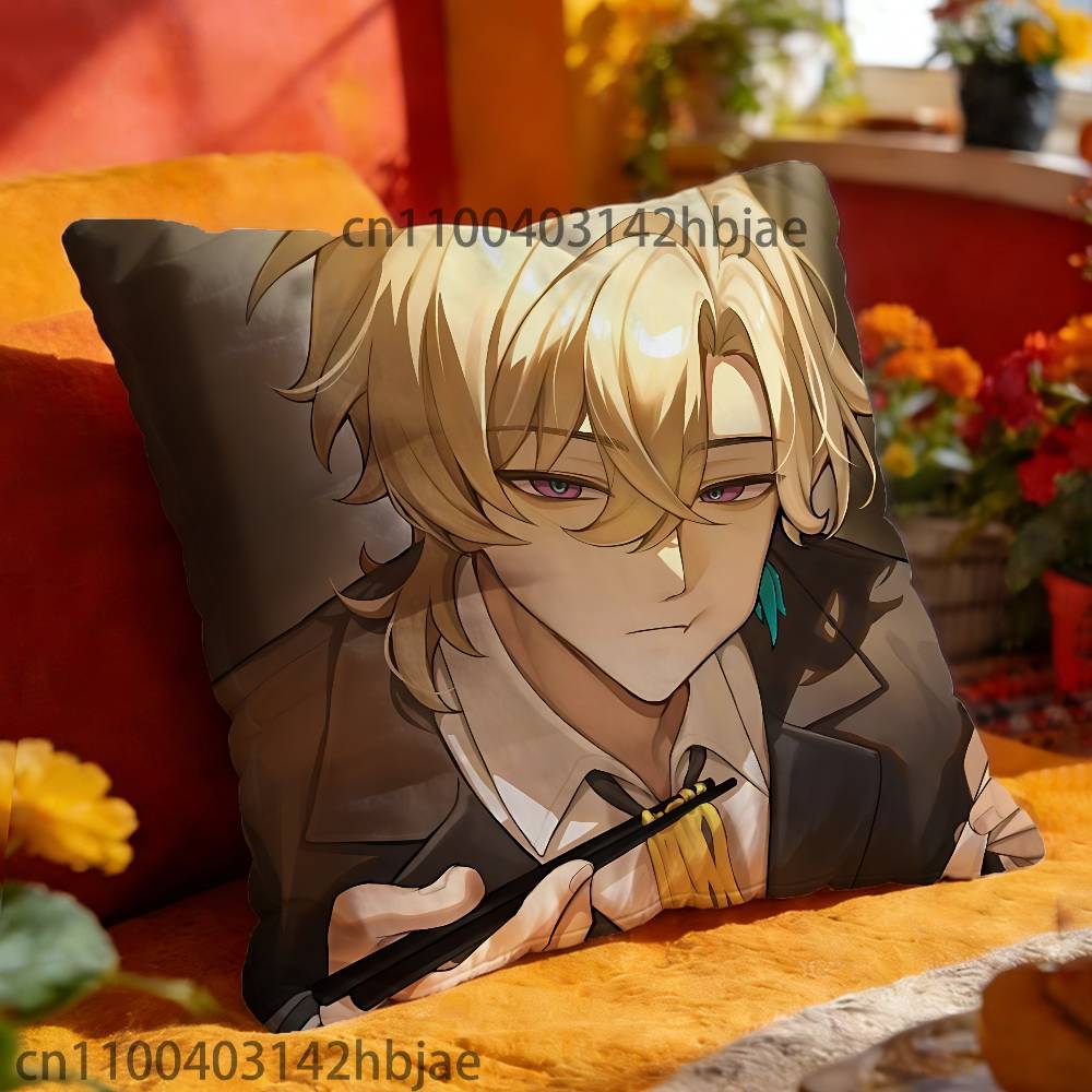 Aventurine HSR Pillow Case Print Polyester Fiber 40X40 cm Home Sofa Throw Cushion Cover Decoration