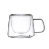 Double Wall Glass Transparent Heat-resistant Espresso Coffee Cup Diamond Shape Household Breakfast Milk Juice Tea Cups Drinkware