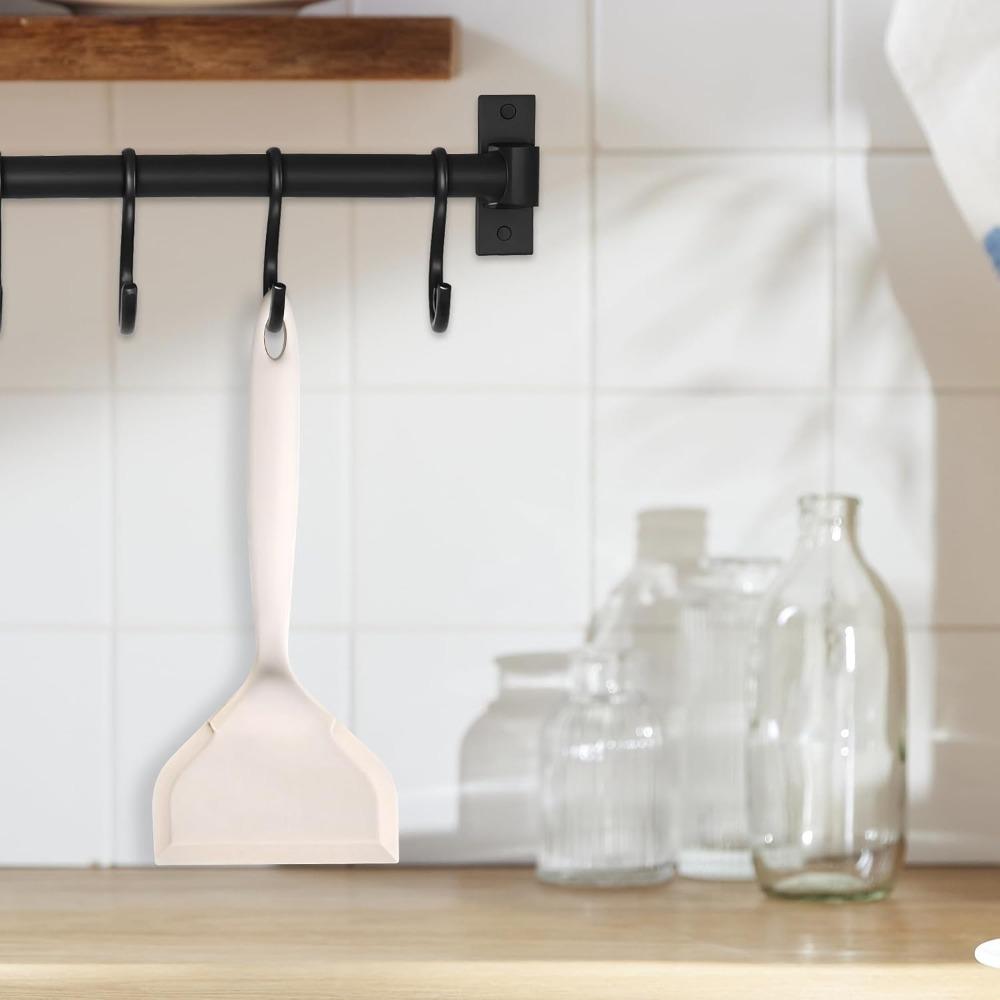 1Pcs White Silicone Shovel for Egg Rolls Non Stick Pan Wide Pancake Spatula Heat Resistant Special Kitchenware for Household Use