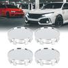 Uxcell Universal Wheel Center Hub Caps, 54mm Outer Diameter, 9 Clips, Protector, Silver Tone, 4 Pieces