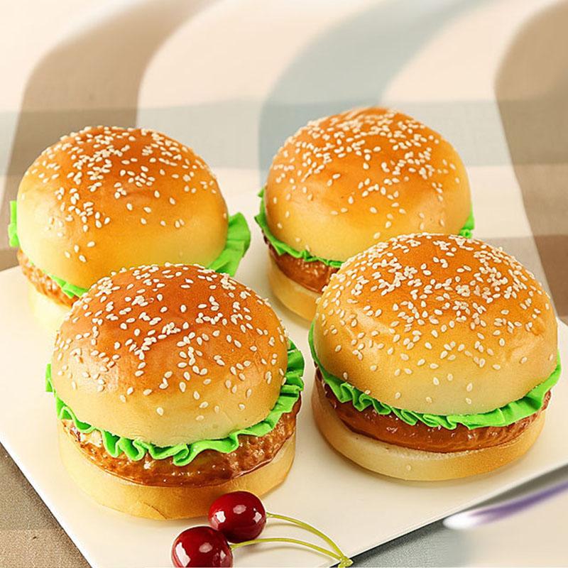 Fake Hamburger Decoration Artificial Bread Sketching Props Educational Toys PU  Prop for Shop Window Home Decor & Photo Shoot