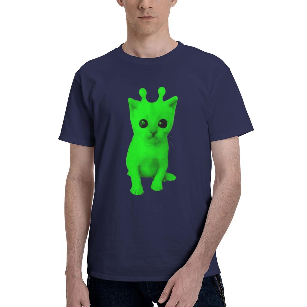 Gnarp Cat Silly Alien Cat Meme T Shirt Men's T-Shirts Crewneck brainrot meme funny silly cat Tees Short Sleeve Clothing Printed