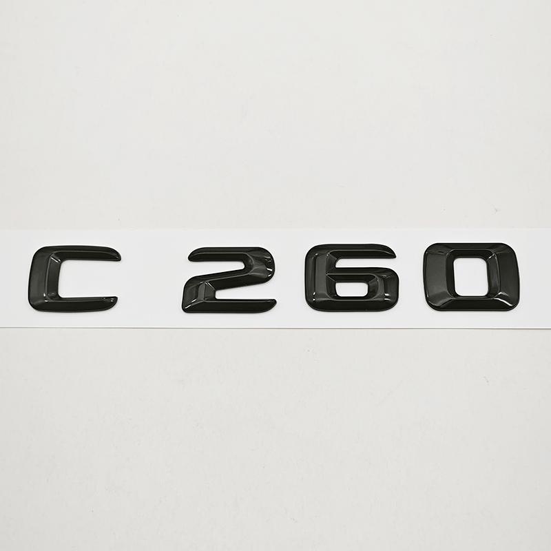 3D ABS Car Letters Logo C200 C250 C260 4MATIC Rear Trunk Badge Emblem Sticker For Mercedes Benz C Class W206 Tail Accessories IL1