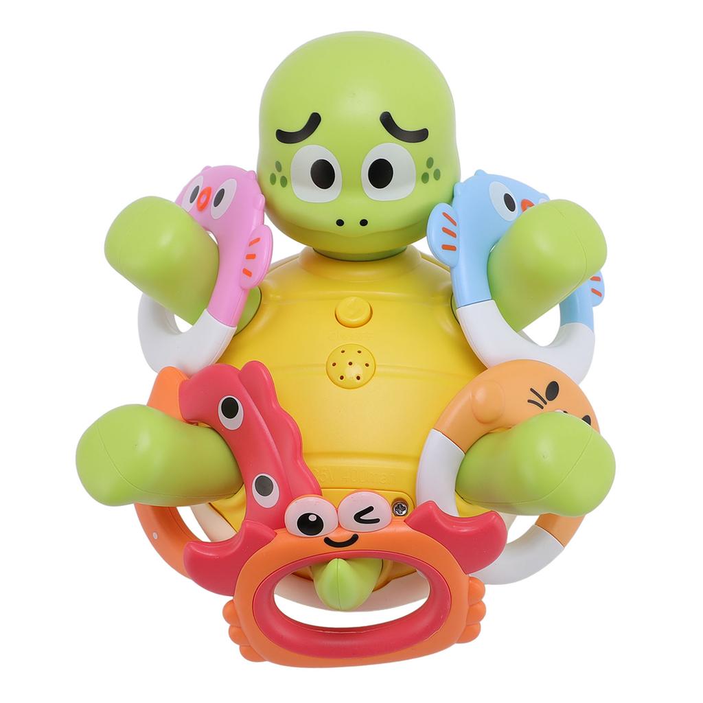 Electric Water Spray Turtle Children Bathing Toy Electric Turtle Toy with 5pcs Rings for Bathroom