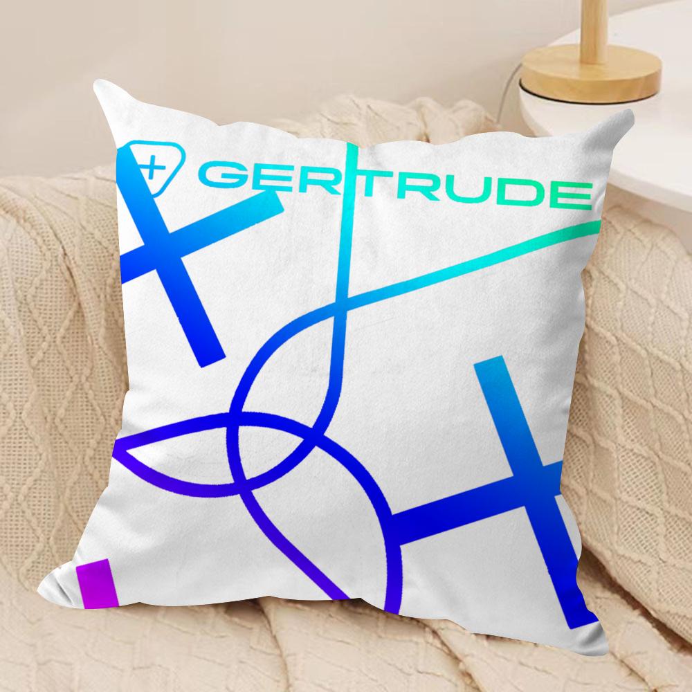 Cool GGertrudeS Cushion Cover Short plush Doublesided Print Square Throw Pillow Covers Sofa Home Cushion Decor