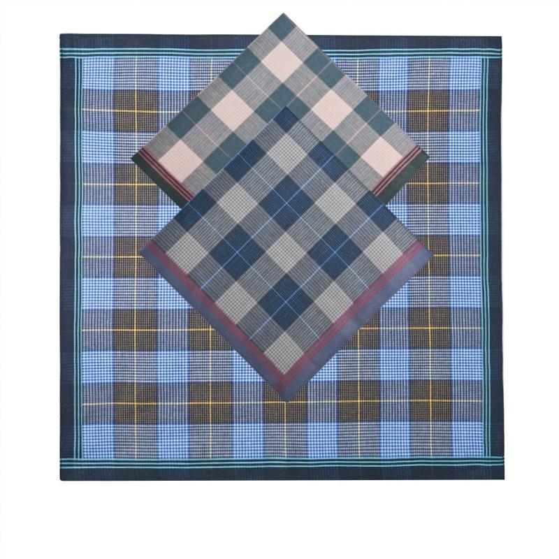 3 Stück/6 Stück Reine Baumwolle Schweißabwischende Karomuster Taschentücher Dünnes Taschentuch Wasserabsorbierend Herren