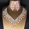 2025 Bridal Rhinestone Necklace & Earring Set: Elegant European-American Wedding Accessories