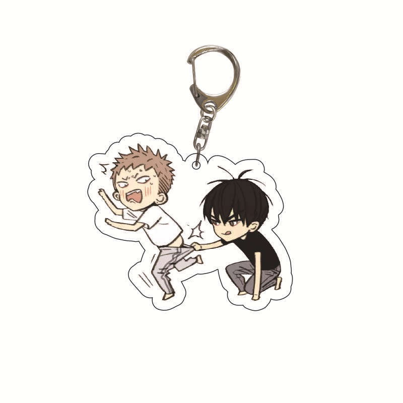 6CM Anime 19 Days Keychain Mo Guanshan Old Xian He Tian Jian Yi Manga Youth Acrylic Pendant Figure Key Chain For Children Gifts