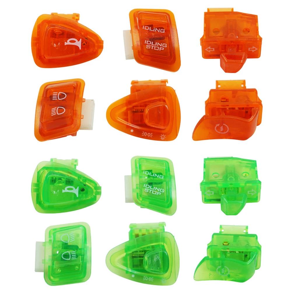 6 buc. claxon de lumină pentru cap de motocicletă Dimmer Start Start Buton unic de comutare pentru GY6 50cc 125cc 150cc ATV Moped scooter