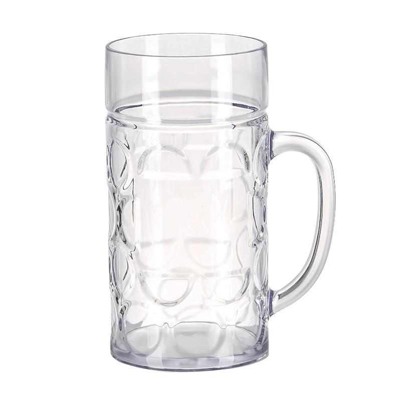 BPA Beer Mug Made of Reusable Unbreakable Plastic Transparent Acrylic Glass for Bar Party Cold Drink Juice Cheer for Cups