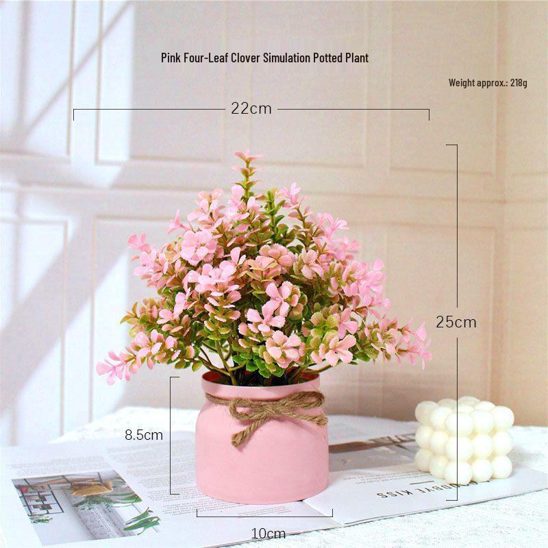 Nordic Potted Plant Ornament - Minimalist Artificial Flower Arrangement for Office & Home Decor