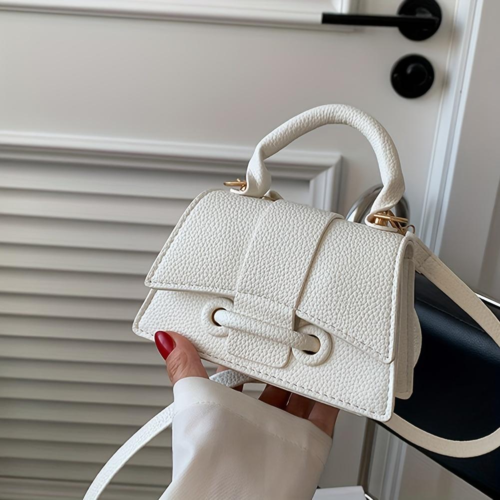 

Шикарная женская квадратная сумочка - Стильный нишевый дизайн, мини-сумка кроссбоди - Универсальная, с верхней ручкой, компактная и трендовая - Идеальна для повседневной моды