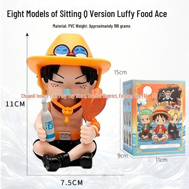 One Piece: Eight Character Model Figures - Luffy, Zoro, Nami & More