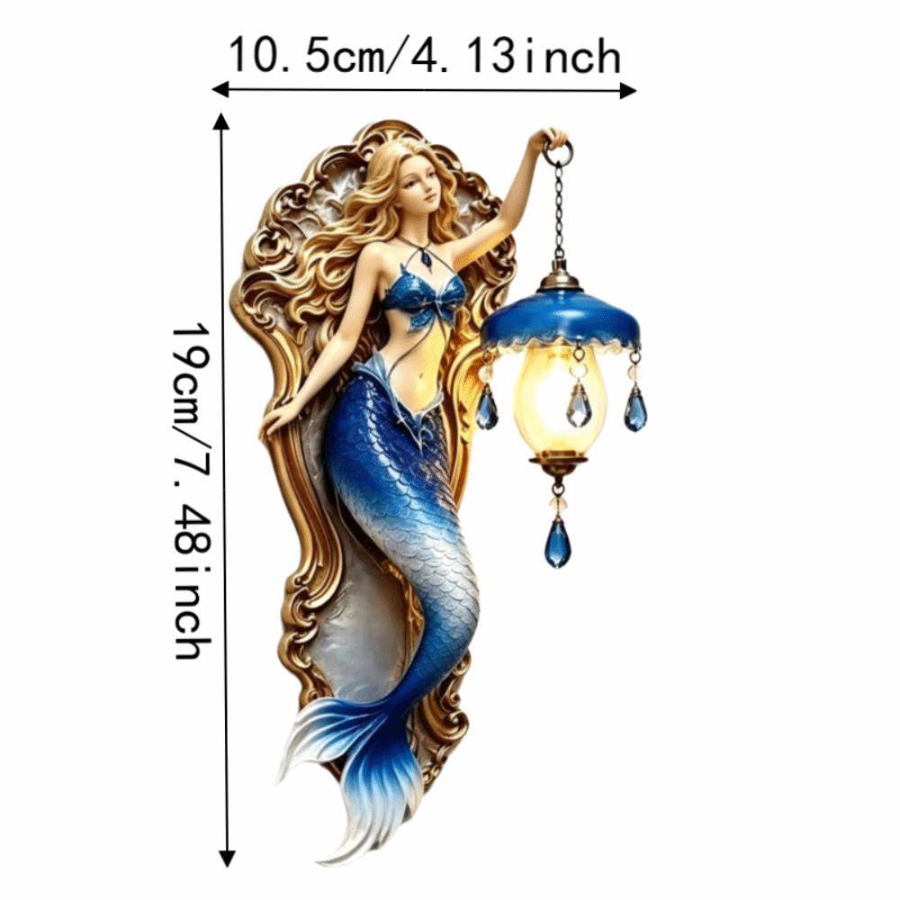 Soft Ambient Light Mermaid Wall Lamp Crystal Pendant Creative Wall Lamp Halloween Decoration