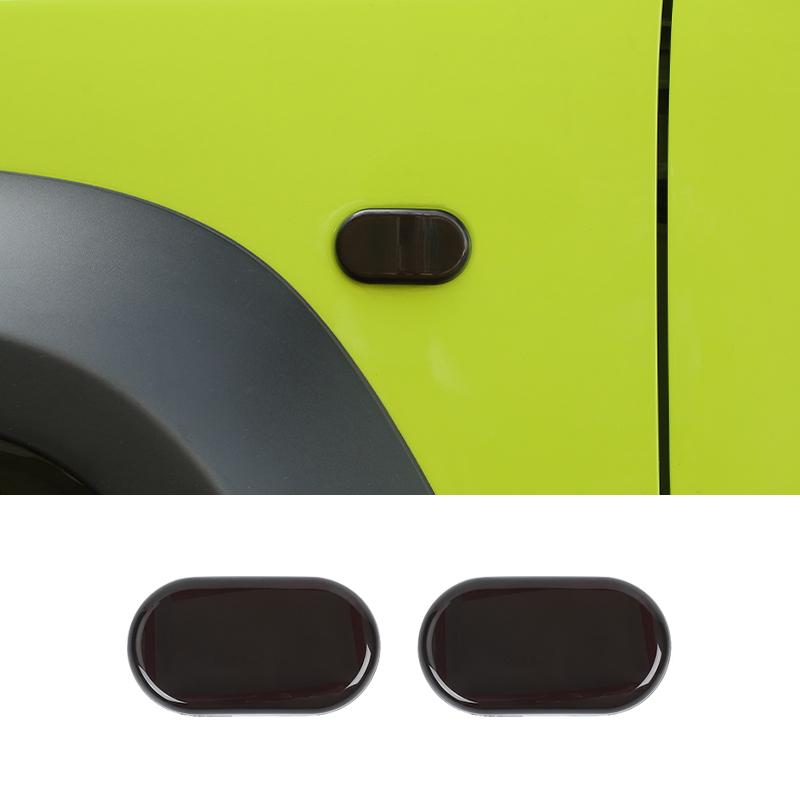 Car Tail Light Lamp Covers HIGH MOUNT STOP LAMP Leaf Board Turn Signal Decoration For Suzuki Jimny 2019 Up Car Exterior Accessoriess,Smocked Black