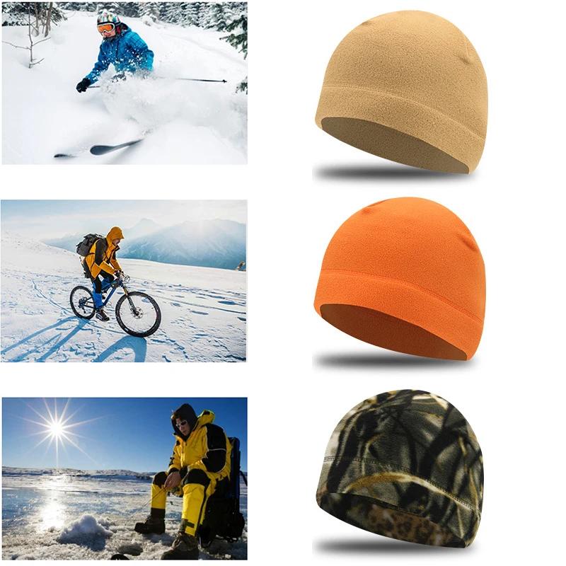 Motorcycle Winter Warm Thermal Fleece Hats Wide-Brim Fleece Skiing Motorcycle Riding Hat Windproof Outdoor Cycling Headgear Cap