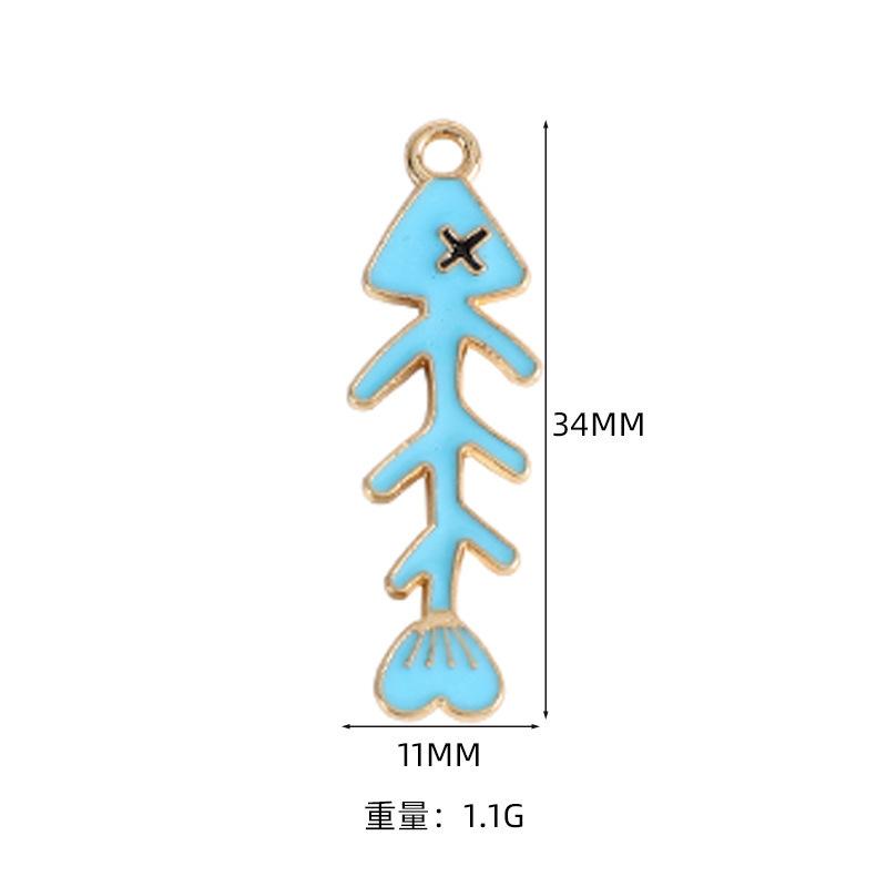 Alloy Pendant Accessories Starfish Sea Shell Gold Necklace Platinum Plated Cartoon Printing Electroplated Handmade Red Wine Rings