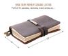Robrasim Handmade Vintage Leather Pocket-Sized Interchangeable Notebook with Fountain Pen Compatible, 5.2" x 4