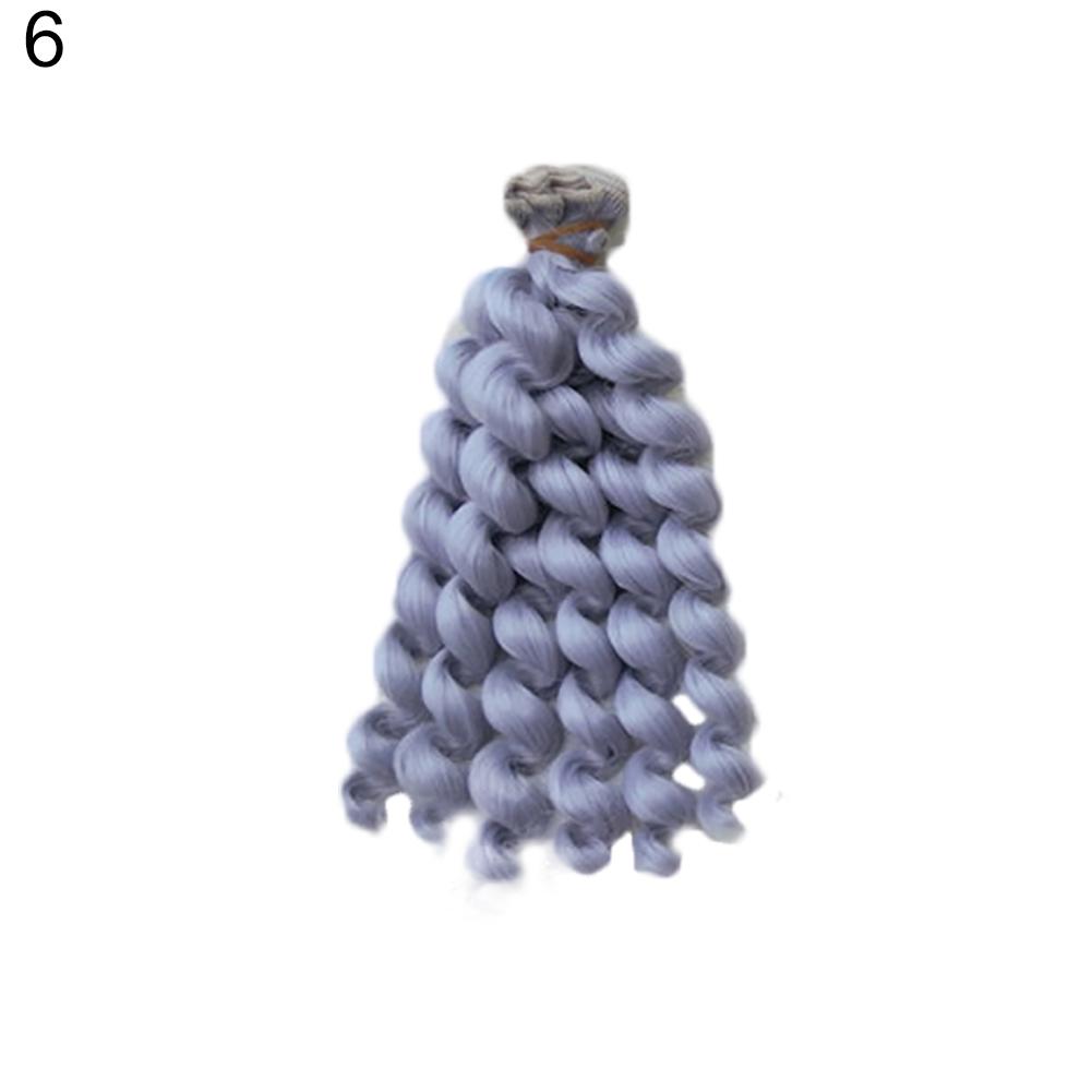 Fashion Mini Ringlet Curly 20cm Hair Tresses Doll Wig Kids Toy Baby Girls Gift