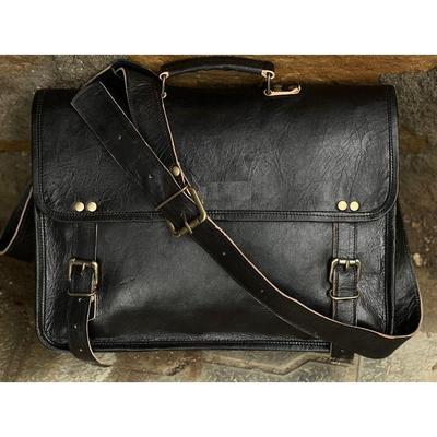 Leather Messenger Bag Laptop Bag Black Bag Leather Satchel Bag Briefcase Bag Side Bag Cross Body Bag