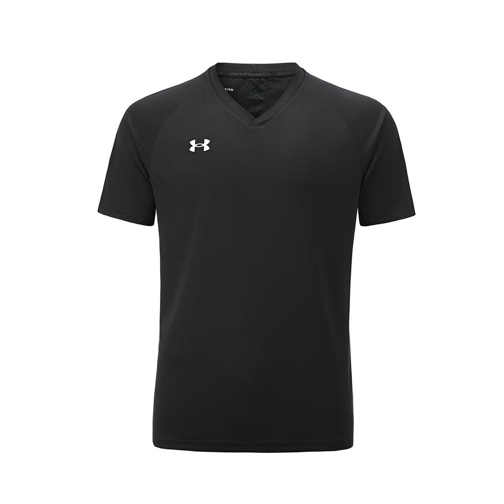 Under Armour Logo Desenli Günlük Koşu Bol Kesim Kısa Kollu Forma Günlük Spor Seti Unisex spor seti Siyah 21500524-001+24500204-001