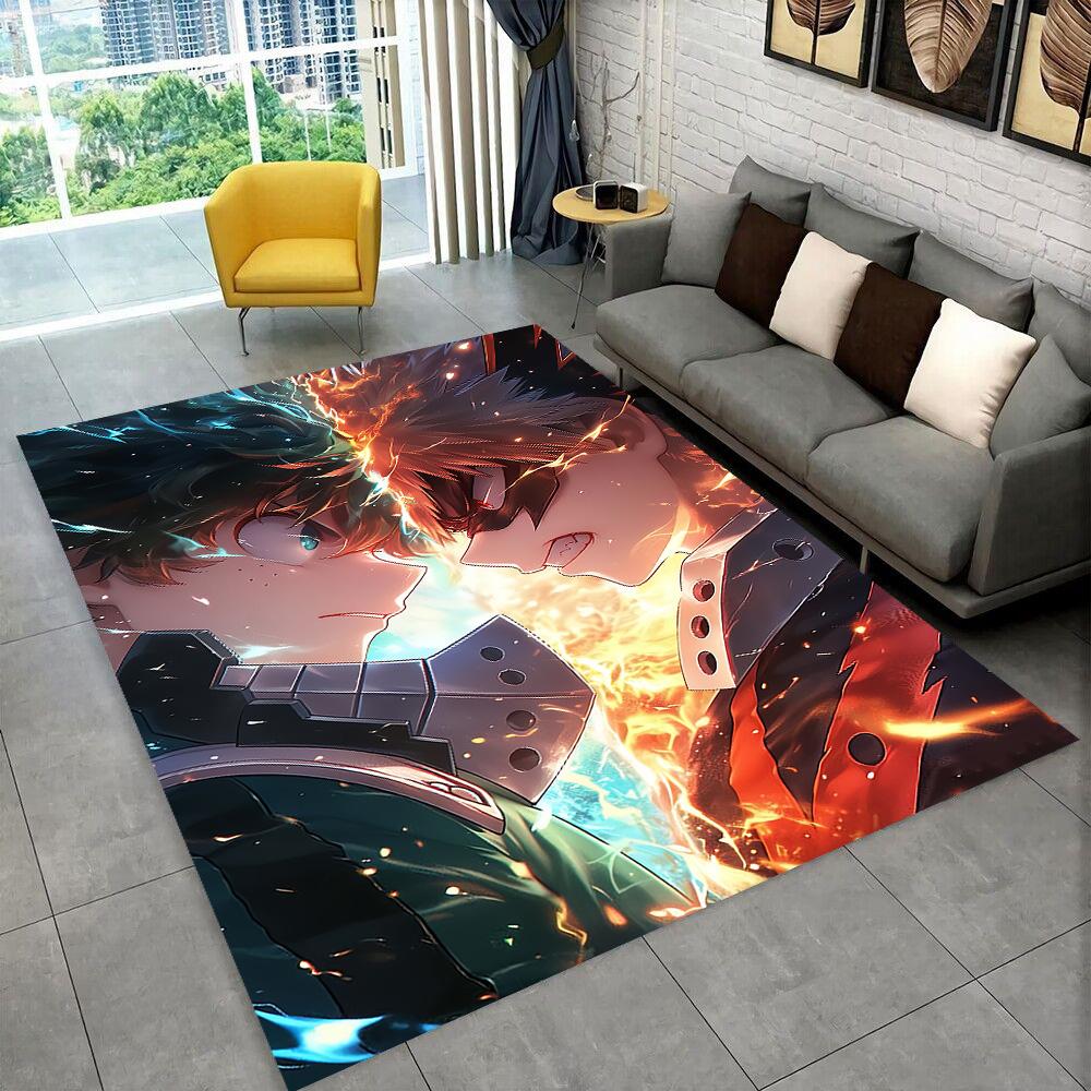 3D Cartoon My Hero Academia Deku Bakugou  Anime Carpet Rug for Living Room Bedroom Home Sofa Decoration,kids Non-slip Floor Mat