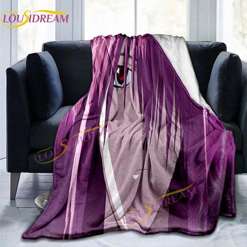 Anime Blanket Elfen Lied Blanket Cartoon Printed Blanket Cover Flannel Blanket Bed Sofa Living Room Blanket Home Decor Fans Gift