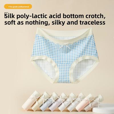 Female Spring and Summer Small Fresh 10A Class Antibacterial No Trace Breathable Briefs