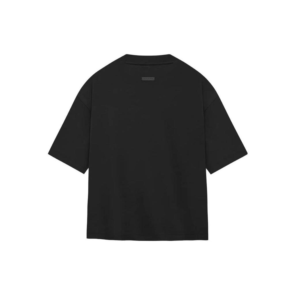 Fear of God Solid Color Round Neck Short Sleeve T-Shirt Unisex Tops Black FGLW50-004JER-001