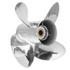 4 Blades Outboard Propeller Stainless Steel 13 X 19 RH Pitch Fit for YAMAHA 50‑130HP Engine